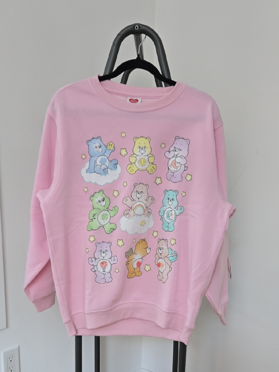 Care Bears Pink Graphic Sweatshirt With Heart Label
